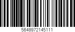 Código de barras (EAN, GTIN, SKU, ISBN): '5648972145111'
