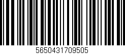 Código de barras (EAN, GTIN, SKU, ISBN): '5650431709505'