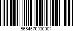 Código de barras (EAN, GTIN, SKU, ISBN): '5654678980987'