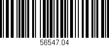Código de barras (EAN, GTIN, SKU, ISBN): '56547.04'