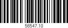 Código de barras (EAN, GTIN, SKU, ISBN): '56547.10'