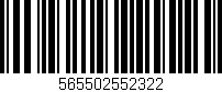 Código de barras (EAN, GTIN, SKU, ISBN): '565502552322'