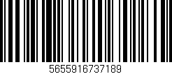 Código de barras (EAN, GTIN, SKU, ISBN): '5655916737189'