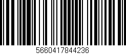 Código de barras (EAN, GTIN, SKU, ISBN): '5660417844236'