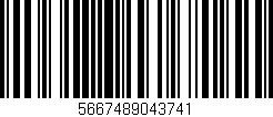 Código de barras (EAN, GTIN, SKU, ISBN): '5667489043741'