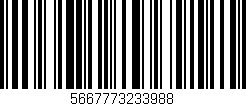 Código de barras (EAN, GTIN, SKU, ISBN): '5667773233988'