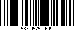 Código de barras (EAN, GTIN, SKU, ISBN): '5677357508609'