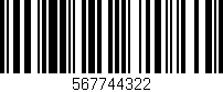 Código de barras (EAN, GTIN, SKU, ISBN): '567744322'