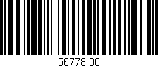 Código de barras (EAN, GTIN, SKU, ISBN): '56778.00'