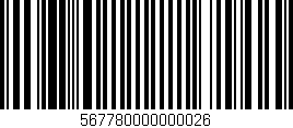 Código de barras (EAN, GTIN, SKU, ISBN): '567780000000026'