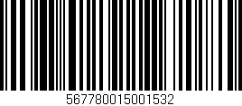 Código de barras (EAN, GTIN, SKU, ISBN): '567780015001532'