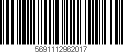 Código de barras (EAN, GTIN, SKU, ISBN): '5691112962017'