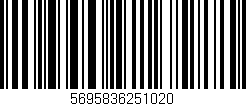 Código de barras (EAN, GTIN, SKU, ISBN): '5695836251020'