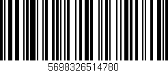Código de barras (EAN, GTIN, SKU, ISBN): '5698326514780'