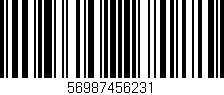 Código de barras (EAN, GTIN, SKU, ISBN): '56987456231'