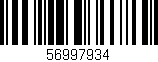Código de barras (EAN, GTIN, SKU, ISBN): '56997934'