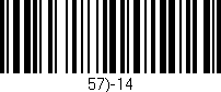 Código de barras (EAN, GTIN, SKU, ISBN): '57)-14'