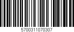 Código de barras (EAN, GTIN, SKU, ISBN): '5700311070307'