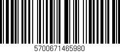 Código de barras (EAN, GTIN, SKU, ISBN): '5700671465980'