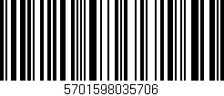 Código de barras (EAN, GTIN, SKU, ISBN): '5701598035706'