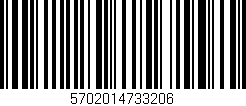 Código de barras (EAN, GTIN, SKU, ISBN): '5702014733206'