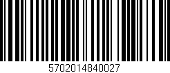Código de barras (EAN, GTIN, SKU, ISBN): '5702014840027'