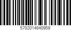 Código de barras (EAN, GTIN, SKU, ISBN): '5702014840959'