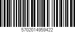 Código de barras (EAN, GTIN, SKU, ISBN): '5702014959422'