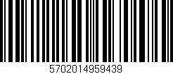 Código de barras (EAN, GTIN, SKU, ISBN): '5702014959439'