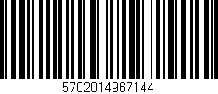 Código de barras (EAN, GTIN, SKU, ISBN): '5702014967144'