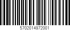 Código de barras (EAN, GTIN, SKU, ISBN): '5702014972001'