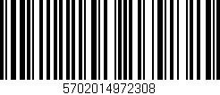 Código de barras (EAN, GTIN, SKU, ISBN): '5702014972308'