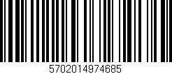 Código de barras (EAN, GTIN, SKU, ISBN): '5702014974685'