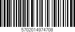 Código de barras (EAN, GTIN, SKU, ISBN): '5702014974708'