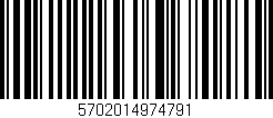 Código de barras (EAN, GTIN, SKU, ISBN): '5702014974791'