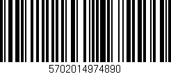 Código de barras (EAN, GTIN, SKU, ISBN): '5702014974890'