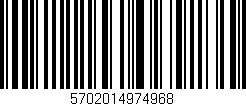 Código de barras (EAN, GTIN, SKU, ISBN): '5702014974968'