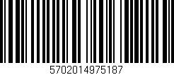 Código de barras (EAN, GTIN, SKU, ISBN): '5702014975187'