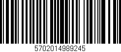 Código de barras (EAN, GTIN, SKU, ISBN): '5702014989245'