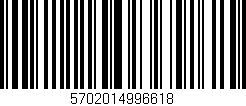 Código de barras (EAN, GTIN, SKU, ISBN): '5702014996618'