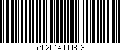 Código de barras (EAN, GTIN, SKU, ISBN): '5702014999893'