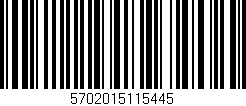 Código de barras (EAN, GTIN, SKU, ISBN): '5702015115445'