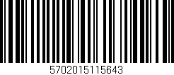 Código de barras (EAN, GTIN, SKU, ISBN): '5702015115643'