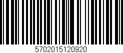 Código de barras (EAN, GTIN, SKU, ISBN): '5702015120920'