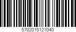 Código de barras (EAN, GTIN, SKU, ISBN): '5702015121040'