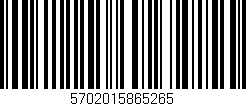 Código de barras (EAN, GTIN, SKU, ISBN): '5702015865265'