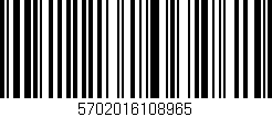 Código de barras (EAN, GTIN, SKU, ISBN): '5702016108965'