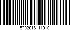 Código de barras (EAN, GTIN, SKU, ISBN): '5702016111910'