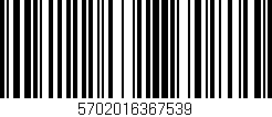 Código de barras (EAN, GTIN, SKU, ISBN): '5702016367539'