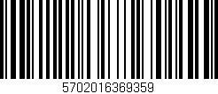 Código de barras (EAN, GTIN, SKU, ISBN): '5702016369359'